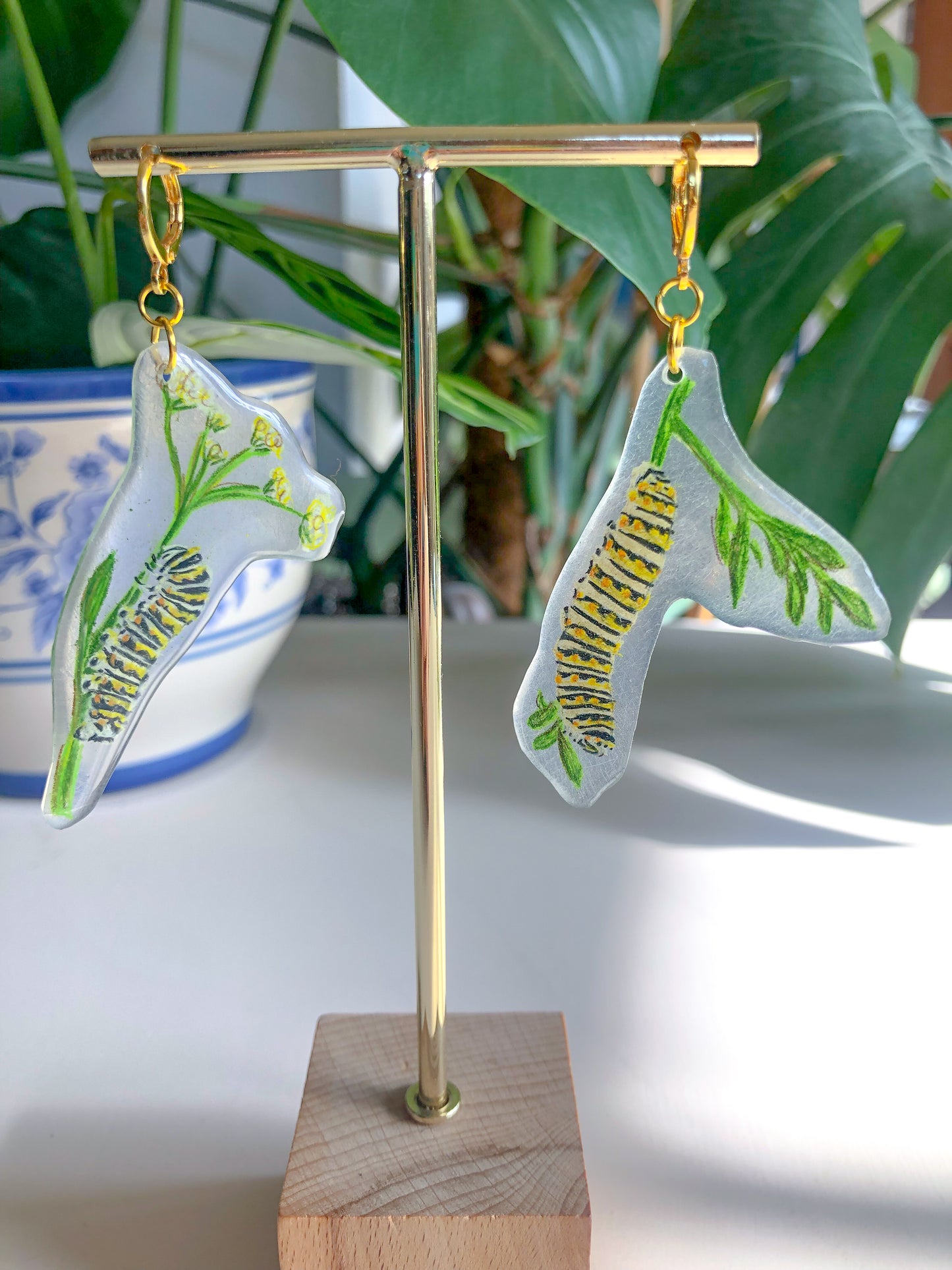 Black Swallowtail Caterpillar Earrings