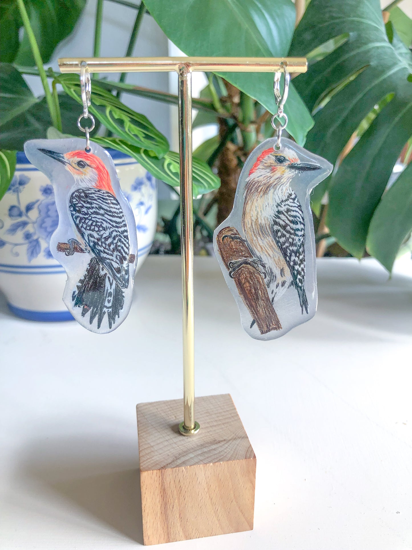 Red Bellied Woodpecker Earrings