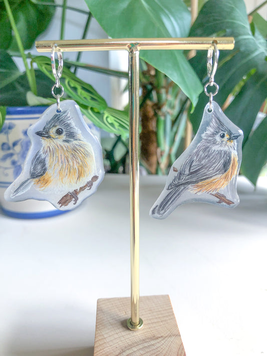 Tufted Titmouse Earrings