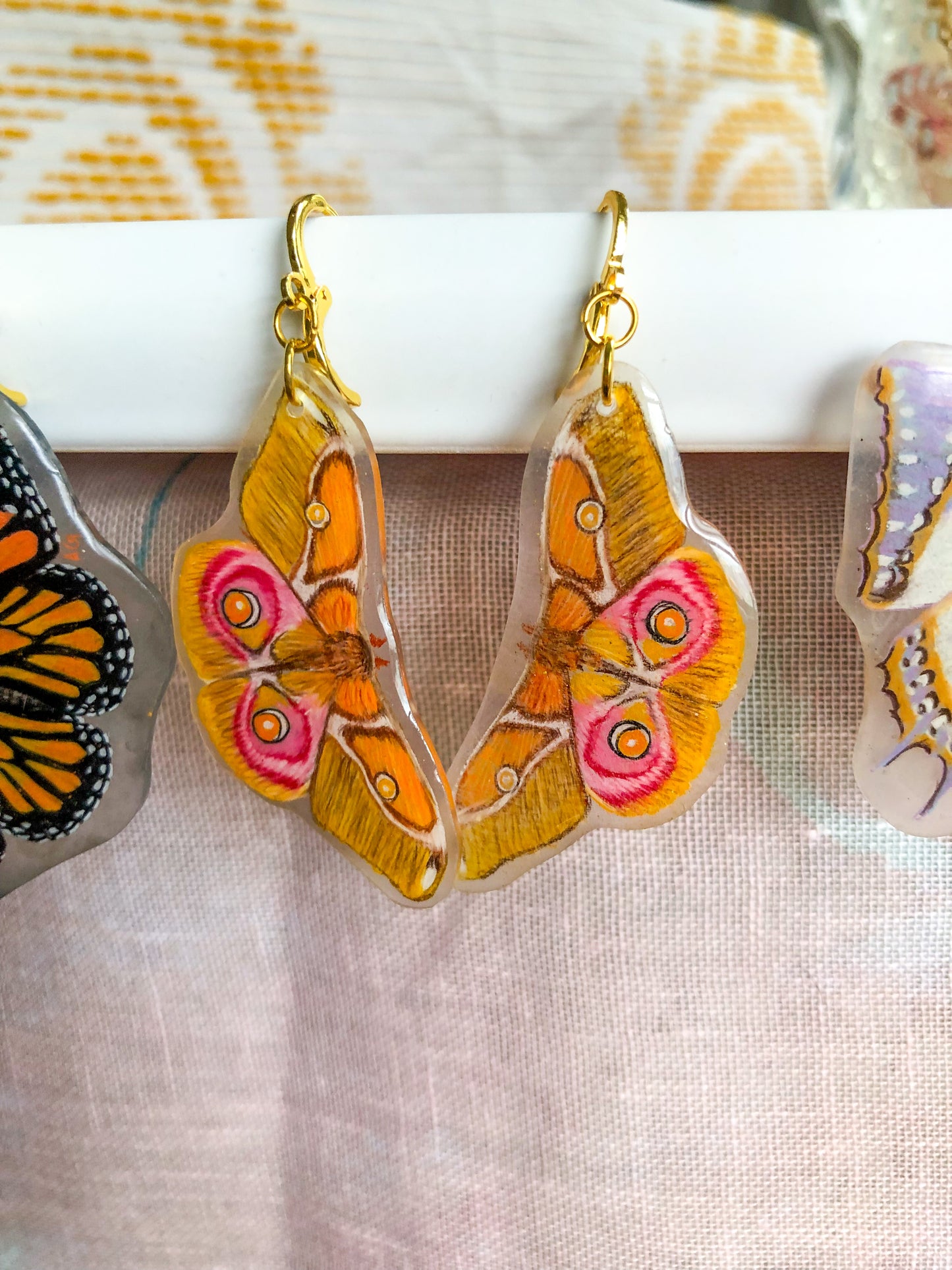 Madagascar Bullseye Moth Earrings