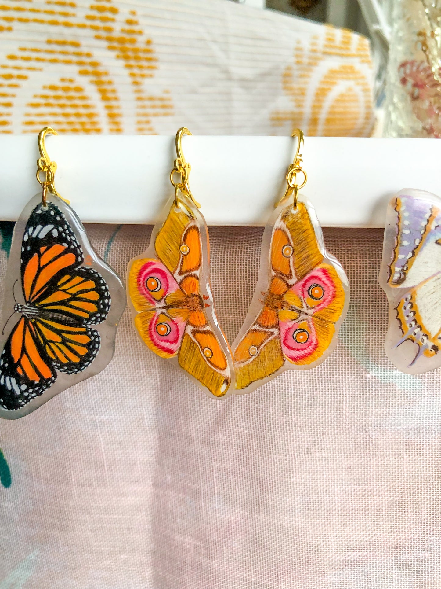 Madagascar Bullseye Moth Earrings