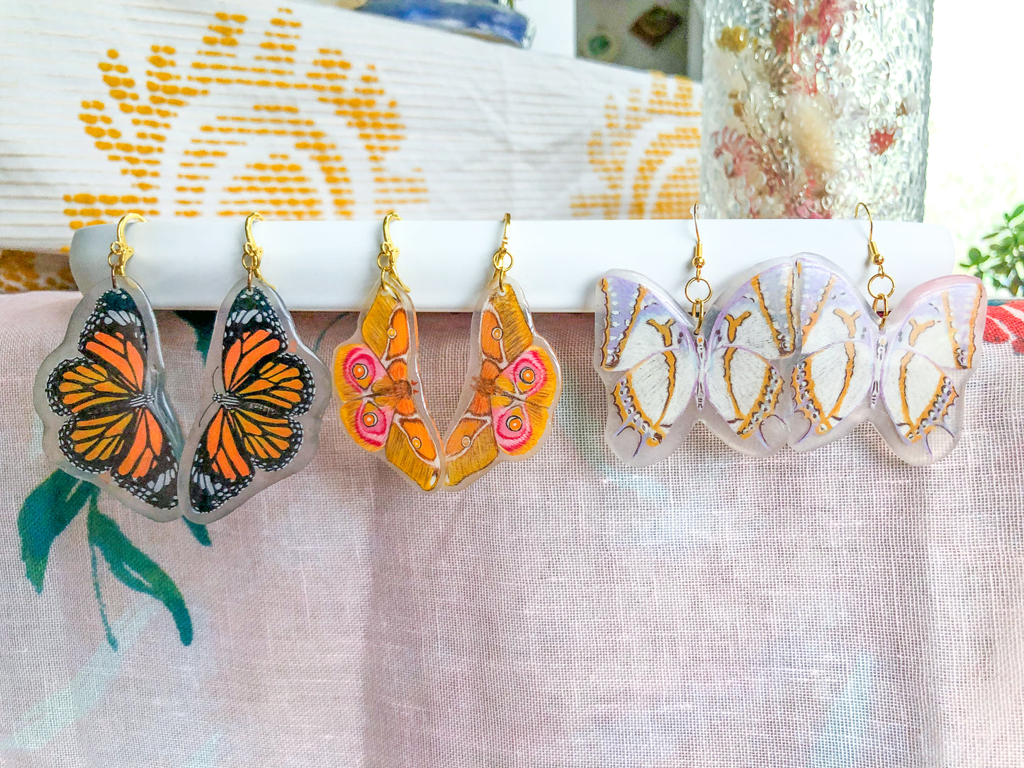 Madagascar Bullseye Moth Earrings