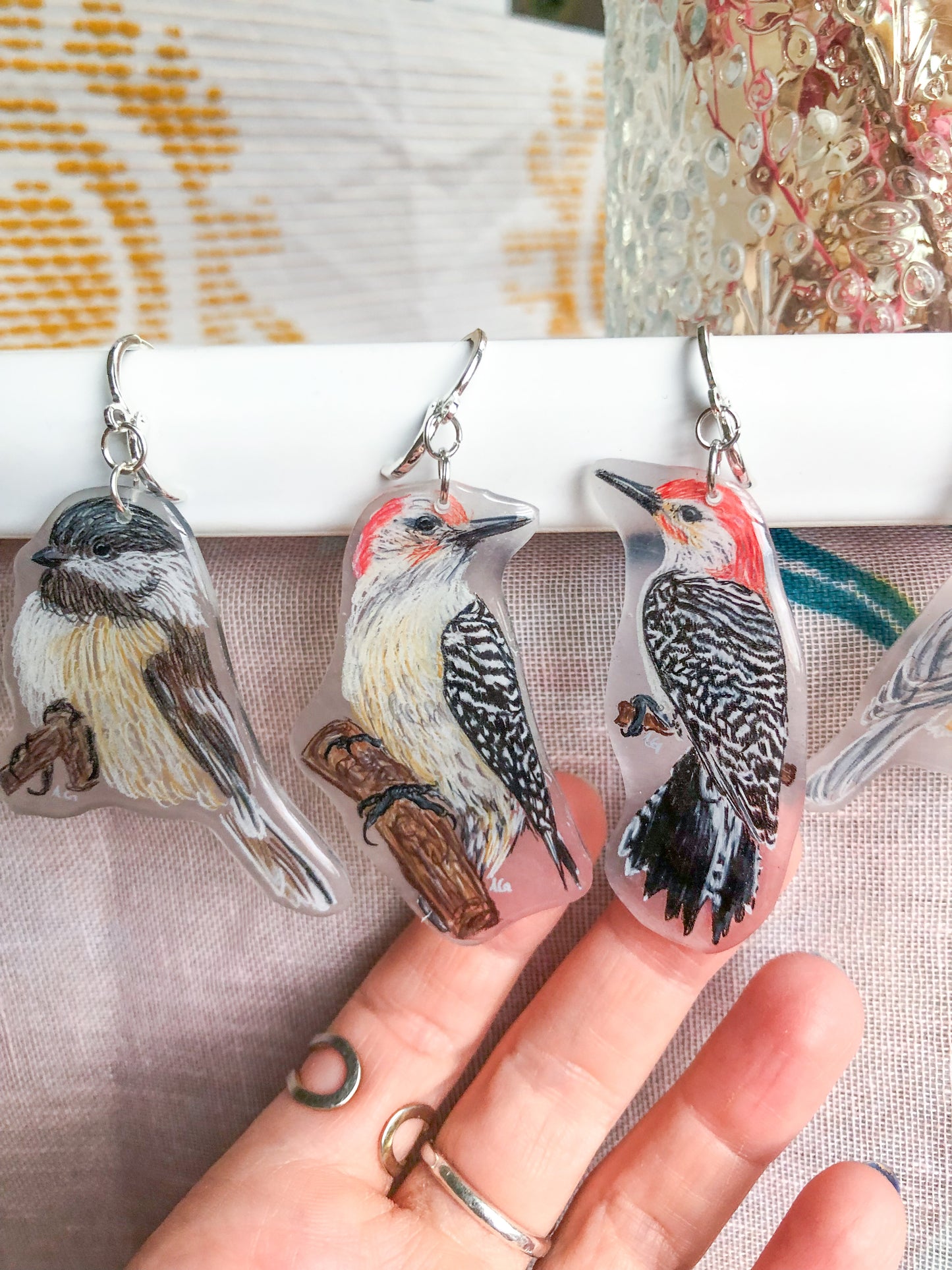 Red Bellied Woodpecker Earrings