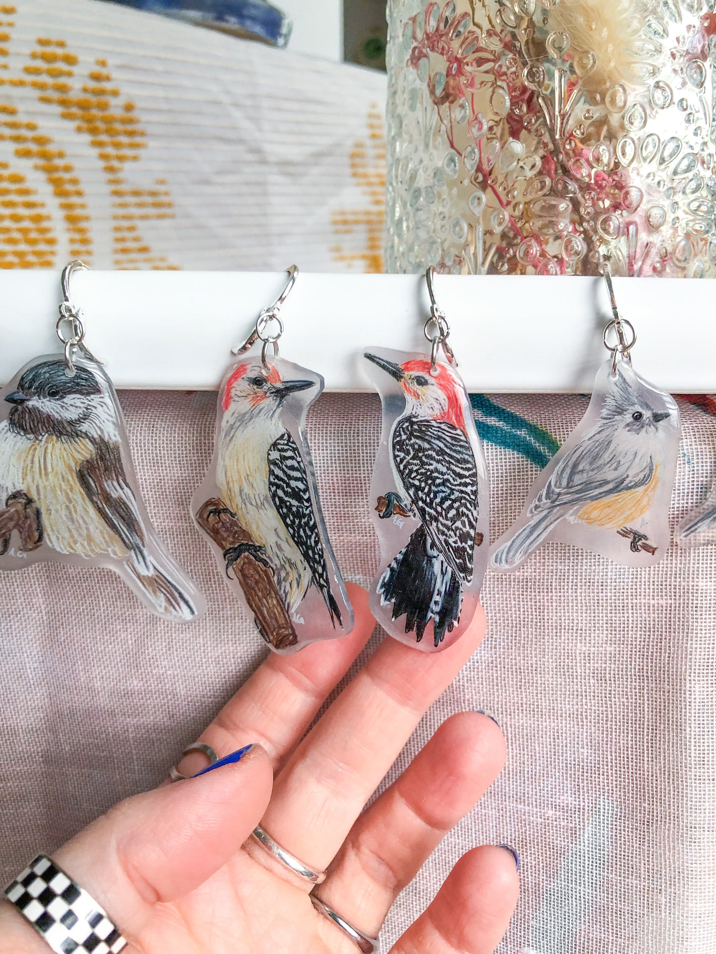 Red Bellied Woodpecker Earrings