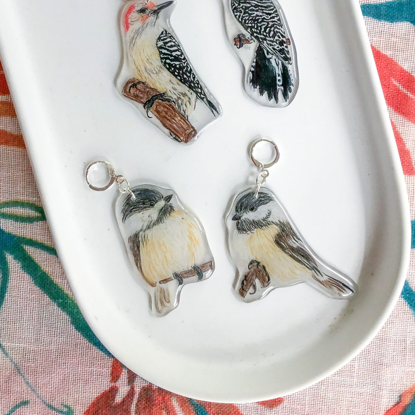 Black Capped Chickadee Earrings