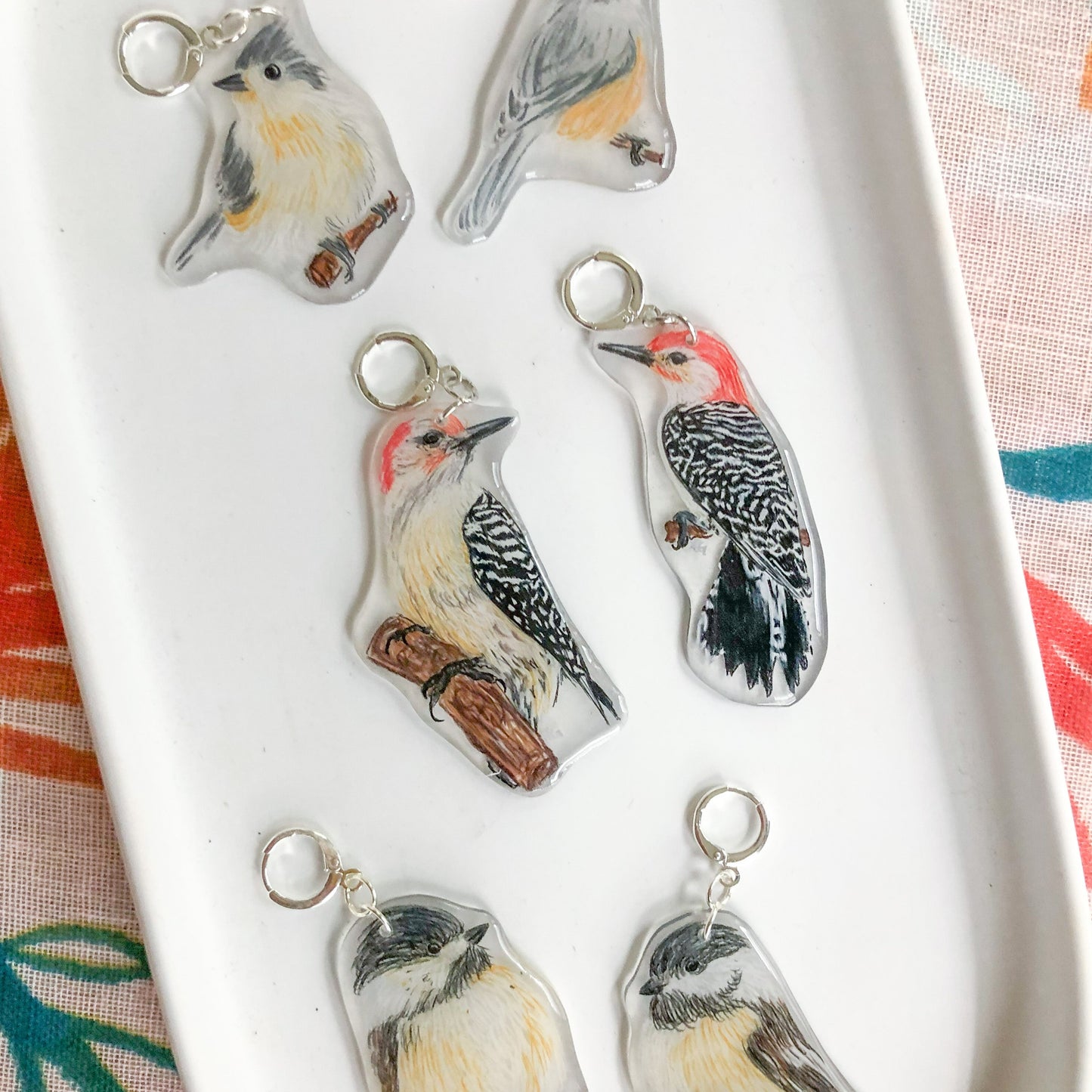 Red Bellied Woodpecker Earrings