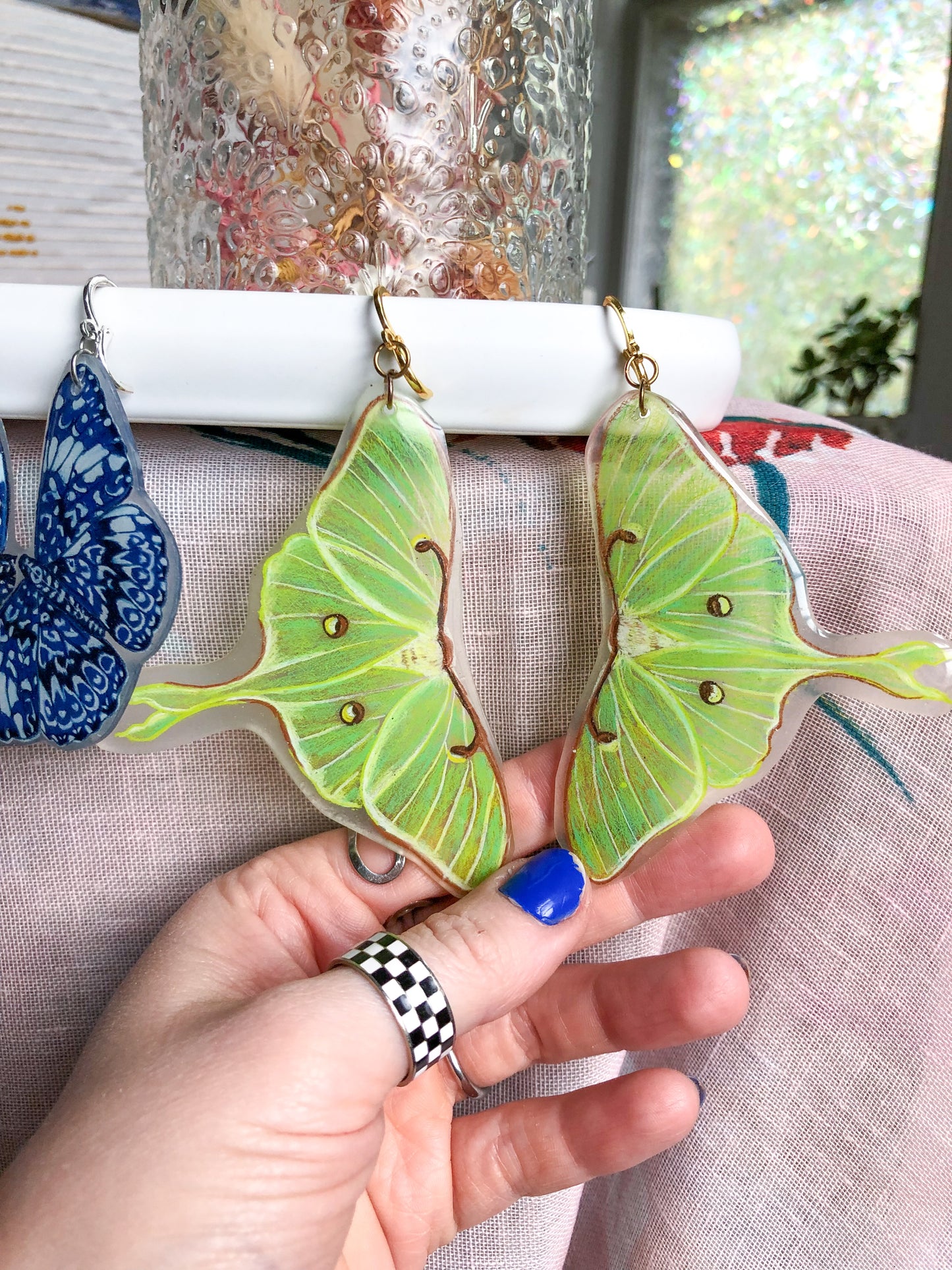 Large Luna Moth Earrings