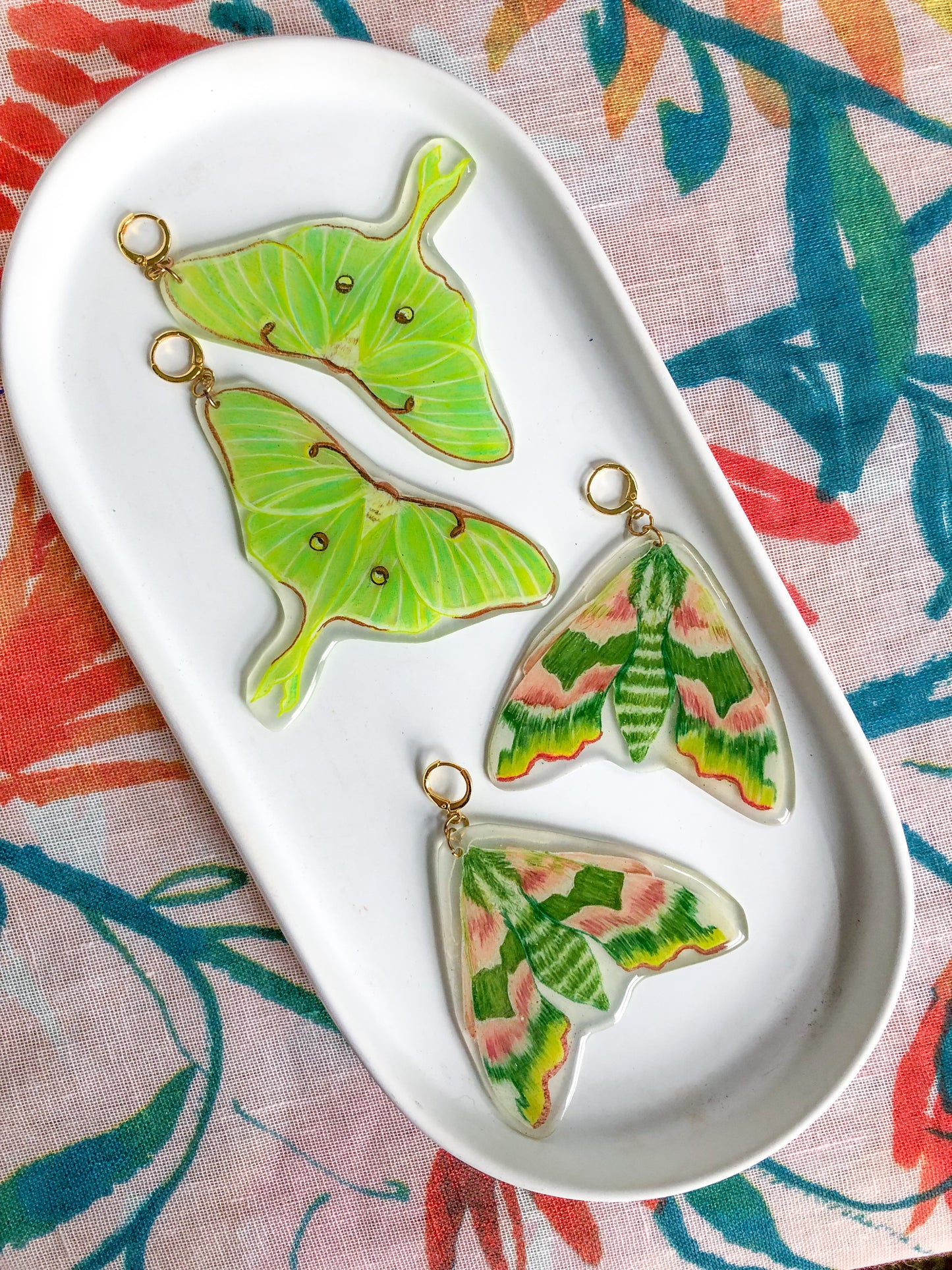 Large Luna Moth Earrings