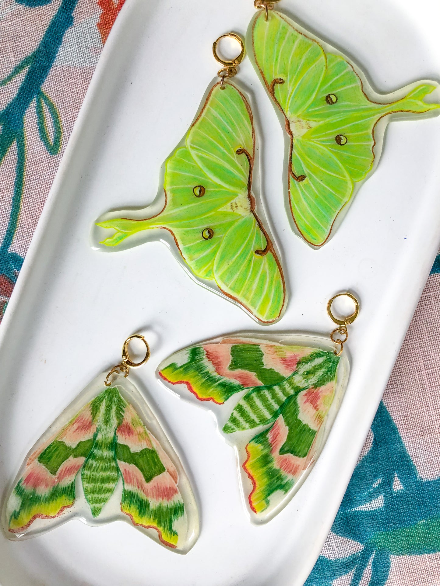 Large Luna Moth Earrings